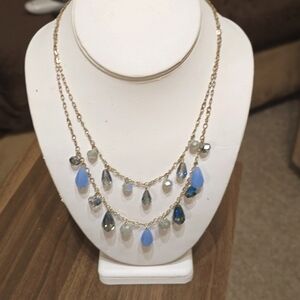 Beautiful blue crystal necklace